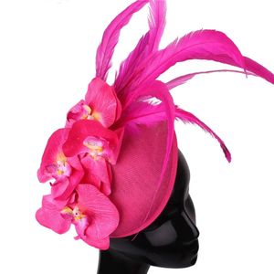 Butterfly Flowers overdreven theekransje hoed fascinator grote pilbox veer hoofdband voor cocktail 240401