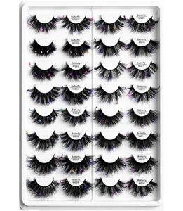 Butterfly Fluffy Faux Coiffes Faux 3D Vishons de vison Soft Forfy Wispy Eye Lash Extension MakeUp9888981