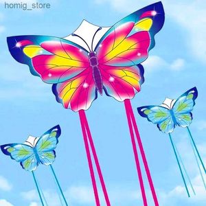 Livraison gratuite Kites papillons volant pour enfants cerfs-volants Kites Kites Factory Wind Professional Kites Recreational Reel Flying Fairy Y240416