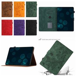 Vlinder lederen portefeuille tablet cases voor iPad mini 6 1 2 3 4 5 Mini6 Mini5 Leuke mooie mode opdruk dierenkaart slot flip cover houder pouch meisjes dame dames dames portemonnee portemonnee