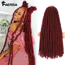 Butterfly Locs Crochet Hair Dreadlocks Meche Faux Locks Crochet Hair Traids Extensions Softs Locks Traid Curly Traid Synthetic Hair 240506