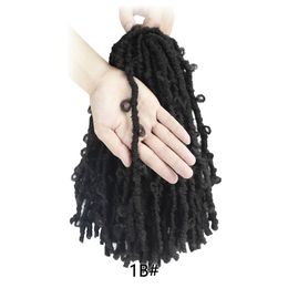 Butterfly Locs Haar 18 inch Lange Synthetische Crochet Extensions Twee lengte Verschillende Pre Looped Ombre Bug Geplaatst knopen Gehaakte haak 2021 Fashions Style Dreadlocks