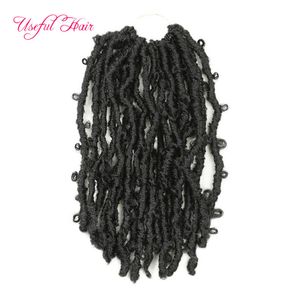 Butterfly Locs Extension de cheveux synthétiques 12 pouces aiguilles pré-bouclées Crochet noeuds serrures Braidrf Papillons Tricot Spot 2021 Papillons