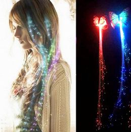 vlinder Luminous Light Up Led Party Haarspel Decoratie Flash Braid Hair Glow Lightup Toys Glow knipperende haarclip Flash LED SHO6486765