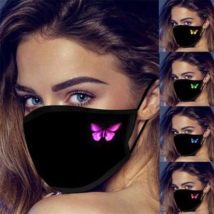 Vlinder maskers mode gezicht masker beschermende mond-moffel anti-vervuiling wasbaar herbruikbare mond masker 5 kleuren nieuwe aankomst