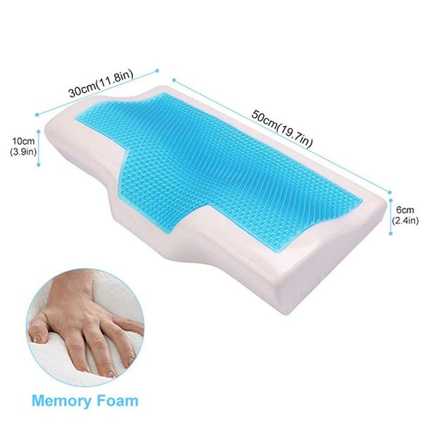 Papillon Mousse À Mémoire De Gel Oreiller Été Glace De Refroidissement Santé Cervical Protéger Massage Oreillers Orthopédiques Confort Pour La Maison Beddings2855