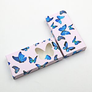 Boîte d'emballage de cils en papier papillon boîtes de cils Marbre Convient pour 10mm- 25mm cils de vison 3D boîtier carré 300 pcs DHL gratuit