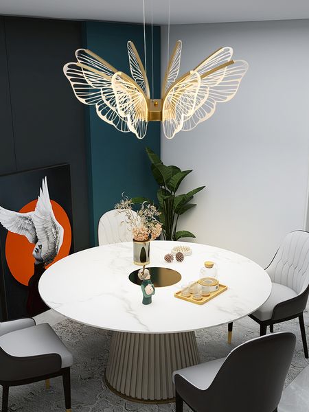 Papillon Pendentif Lampes PMMA Lustres Suspendus Luminaire LED Moderne Acrylique Luminaria Maison Intérieur Salle À Manger Cuisine Chambre Magasins Lamparas Lustres