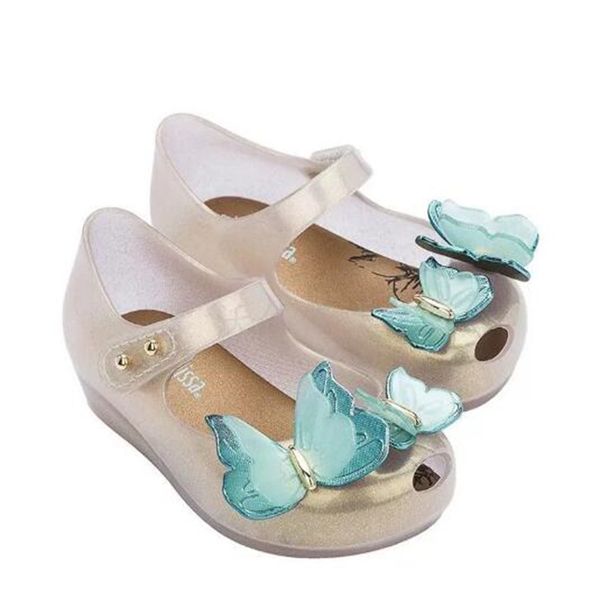 Zapatos de diseñador para niños Sandalias de gelatina para niñas lindas Zapatos de niños con diamantes de imitación de mariposa Zapatillas de deporte para bebés pequeños Cómodas sandalias de princesa Diapositivas