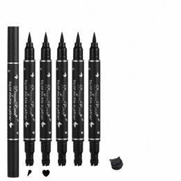 vlinder Seal Eyeliner Pen 2 IN 1 Ster Mo Stempel Lg-blijvende Waterdichte Zwarte Vloeibare Eyeliner Potlood Ogen Make-up Cosmetische p889 #