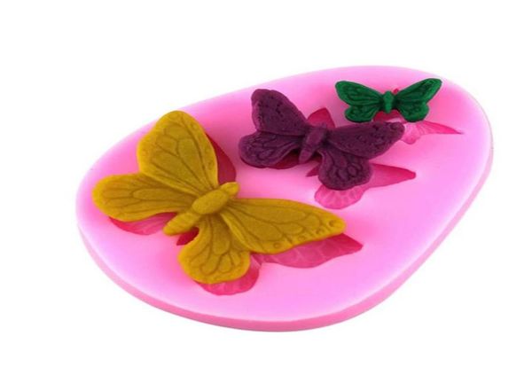 Molde de silicona en forma de mariposa molde de fondant jabón de jabón para hornear horneado herramientas de cocción de horno de azúcar decoración de budín 33336079