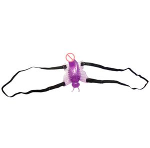 Sangle de papillon sur le pénis G Stimulation spot Dildo Vibrant Masseur Nouveau vibratrice clitoridienne à télécommande pour femmes 7869130