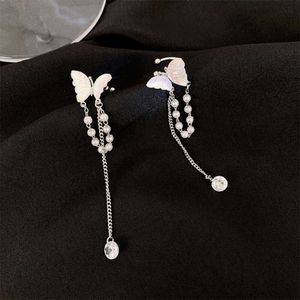 Boucles d'oreilles papillon en perles pour femmes, légères, Niche, tempérament à la mode, Design haut de gamme, boucles d'oreilles à Clip d'oreille