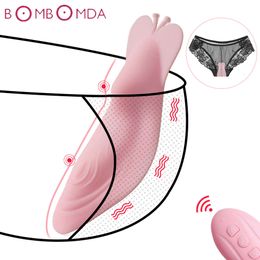 Butterfly Wearable Dildo Vibrator para mujeres Control remoto inalámbrico Bras