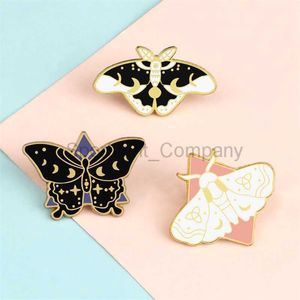 Broches papillons papillon personnalisées, épingles en émail Phase de lune pour sac à vêtements, épingle à revers gothique, Badges d'insectes, bijoux cadeau pour enfants femmes