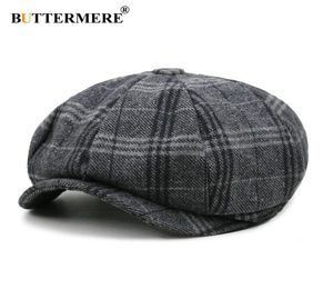 BUTTERMERE Mannen Krantenjongenspet Unisex Baret Wollen Hoed Tweed Gatsby Achthoekige Plaid Vrouwen Vintage Merk Winter Lente Bill Hoeden9392961