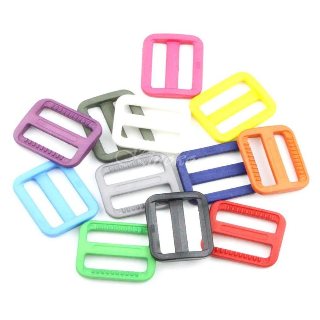 Button 100Pcs 1Quot 25Mm Color Plastic Triglides Slider Adjustable Buckles Clasps For Backpacks Straps Bag Cat Dog Collar Diy Access55 Dhsif