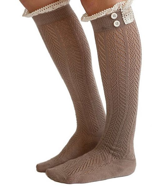 Boot Boot avec chaussettes de boutique de garniture en dentelle par moderne Boho 6 paires / lot livraison gratuite