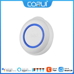 Button Corui Tuya WiFi SOS Button Smart Wireless Sensor Alarm Alarme ALARME ALLÉRÉE ALURÉE AIDE AIDE AIDE AIDE COMMUTATE
