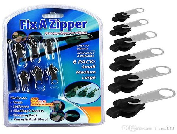 Bouton Fix A Zipper 6 Pack Kit de réparation de fermeture à glissière universel Comme on le voit sur Fixe toute fermeture à glissière dans un sac Flash Opp Packaging8756542