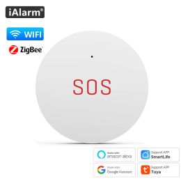 Knop Ialarm Zigbee Linkage Tuya Wireless WiFi SOS Emergency Panic Button EM02 Werk met Smart Life Home Security System Protection
