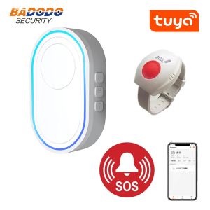 Button Tuya SmartLife App Smart WiFi SOS Système d'alarme de soins aux personnes âgées Bracelet Button Panique d'urgence