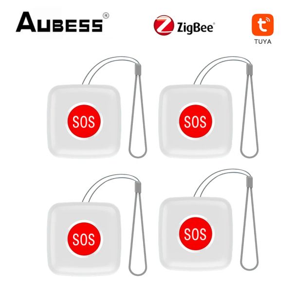 Bouton Bouton d'urgence Tuya SOS pour les personnes âgées Smart Home Zigbee Wireless Security Alarm System Scène de liaison