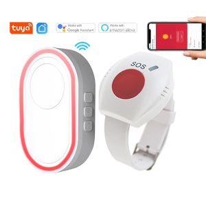 Bouton bouton wifi sos wifi sos pour alarme âgée bouton de panique d'urgence sans fil vieil homme auto-défense personnelle bracelet Android ios application