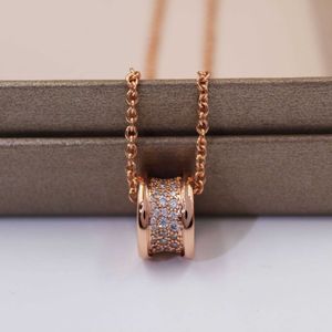 BUU ketting klassiek charmontwerp volledige diamant kleine ketting voor dames hanger roségoud met originele ketting 9zi8