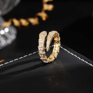 BUU Anneaux de conception cool anneau de conception authentique en forme de serpent en forme pour les femmes avec du diamant cool et un couple d'os avec anneaux d'origine N9Y4
