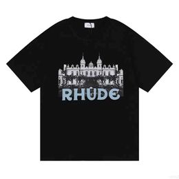 Comprar diseñador Rhude camisetas para hombre en venta 2023 Camisetas de verano Tops Carta Polos Camisetas bordadas Ropa Camiseta de manga corta Camisetas Eu S-XL MZW5