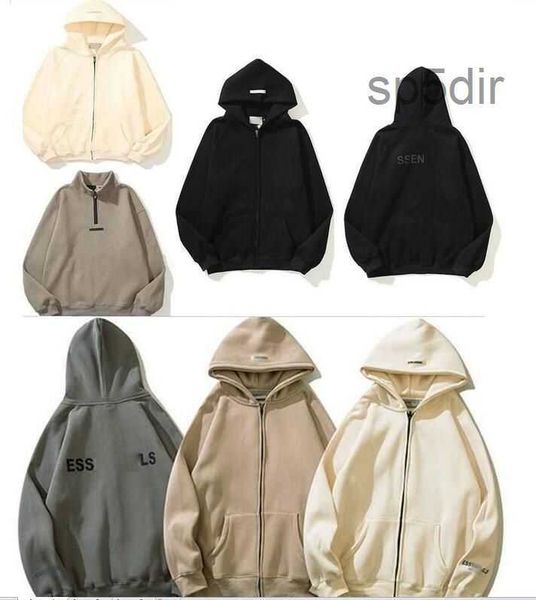 Acheter Ess Sweats à capuche pour hommes femmes pull à capuche sweat à manches longues lâche designer pull à capuche noir coton streetwear vêtements polaire à l'intérieur des sweats à capuche Eur Sxl KD