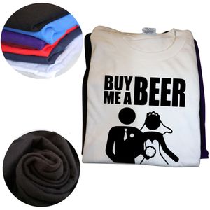 Achetez-moi une bière, la fin est près de Groom Bride Bachelor Party T-shirts Streetwear Cadeaux d'anniversaire à manches courtes T-shirt Summer