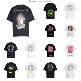 Acheter T-shirts pour hommes T-shirt de mode de luxe à vendre Ch Marque Chromes Tees Designer Femmes Sanskrit Couple T-shirt Sweat-shirt Horseshoe Flower Heart 2I7C