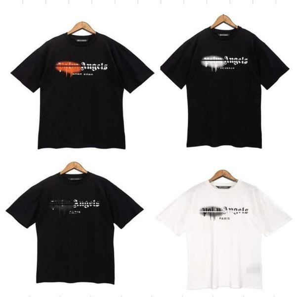 Compre verano Pa Men Womens Balck Palm Camisetas Mans Stylist Tee Guillotine Bear Palms Impreso Manga corta Oseros Truncados Angles Camiseta de ángel Blanco Camiseta