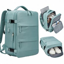 Buylor Mochila de viaje para mujer, Maleta multifunción de gran capacidad de 15,6 pulgadas, mochila escolar con carga USB, bolsa de viaje de corta distancia p24A #