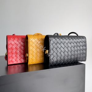 BV's Trio bolsas de asas Bolso tejido de cuero bolso cuerda acordeón Bolsa de hombro Cubierta Bolsos de piel de oveja suave diseñador 10A Golden Ball Rope Bolsas de billetera para axilas