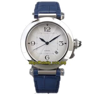 BVF Laatste producten Herenhorloge SA0010 JAPAN MIYOTA 9019 wijzigen 1847 Automatische witte wijzerplaat Sapphire Quick Switch Blue Lederen band Eternity Super versie horloges