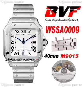 BVF V2 WSSA000 40mm Miyota 9015 Montre Automatique pour Homme Liens de Commutation Rapide Cadran Blanc Noir Romain Bleu Mains Bracelet en Acier Inoxydable Super Edition Puretime A1