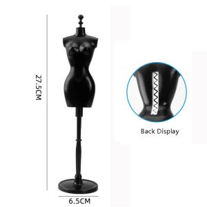 Bview Art 27,5 cm High White Black Model Model Rack Rack Mannequin Hangle, Plastic Doll Mannequin Display Stand