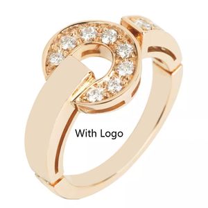 Bvlggari Diamondring Tanzanite Wedding Rings Silver Rose Gold Ring For Women Heren verlovingsringen 6 7 8 9 10 Titanium met logo