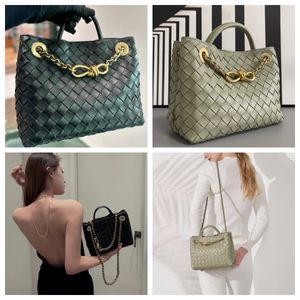 BVS ANDIAMO TOTE NAPPA TIAVE TRAWSTRING Larges Crossbody Sacs Soft Mouton Work Work Work Soclers Concepteur 10A Gold Buckle Intrecciato Handsbag 889ess