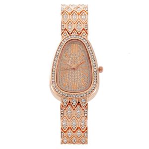 BW Internet Celebrity Spulsor en forma de serpiente de alta gama Full Diamond Fashion's Quartz Watch