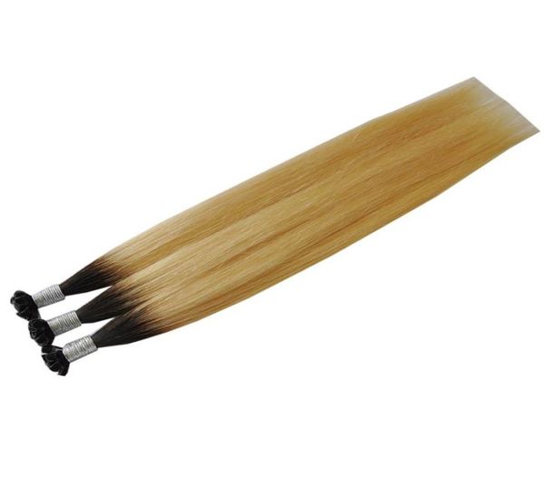 BWhair BW Ombre Color U Nail Tip Extensiones de cabello de fusión preadheridas 100 hebras mucho Keratin Stick Brasileño Negro Marrón Rubio Colo3629524