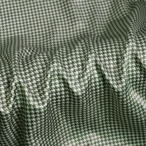 Door meter Houndstooth Patroon Satin Fabric Geometric Print Charmeuse Materiaal zachte voering