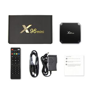 Par Sea Shipping Smart TV Box X96 Mini Android 10 Allwinner H313 Quad Core avec WiFi 2,4 GHz 1G + 8G / 2 + 16G Player média EU US UK AU Plug