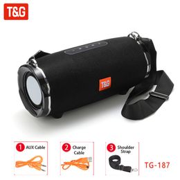 Par voie maritime TG TG187 Haut-parleur Bluetooth 50 W 4400 mAh Haut-parleurs extérieurs étanches sans fil Bar Centre de musique Caisson de basses Support stéréo 3D USB/FM