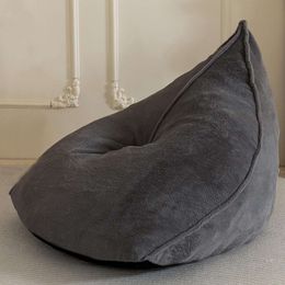 Bybyme Bean Bag Sherpa Sofá perezoso, sillas gigantes de beag adultos, adolescentes con relleno de espuma de alta densidad rellena, silla cómoda para sala de estar, dormitorio