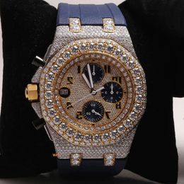 BYFI sterling sier merk handgemaakte hoge kwaliteit automatische instelling band ijskoude mannelijke vrouwelijke luxe fijne sieraden natuurlijke diamanten horloge
