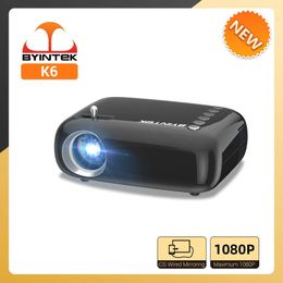 BYINTEK K6 Mini Projector Draagbare Home Theater LCD Full HD 720P 1080P Film Video Groot Scherm 240125